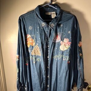 White Stag Plus Denim Shirt